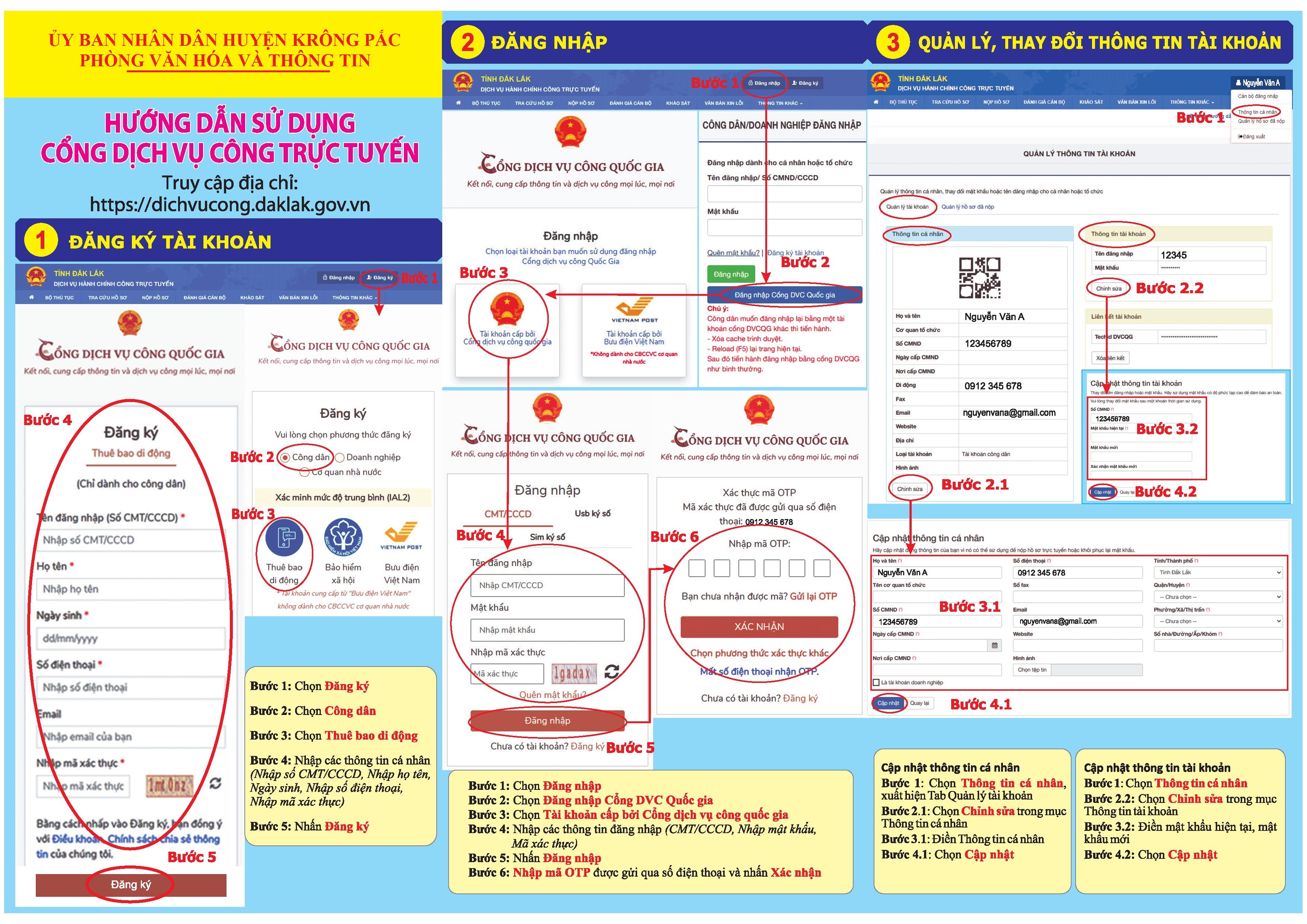 Đẩy mạnh công tác tuyên truyền cải cách hành chính bằng Tờ rơi hướng dẫn sử dụng dịch vụ công trực tuyến